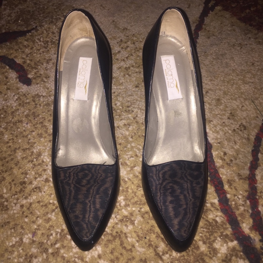 Paloma of Italy Brown Vintage Heels Shoes Size 6.5